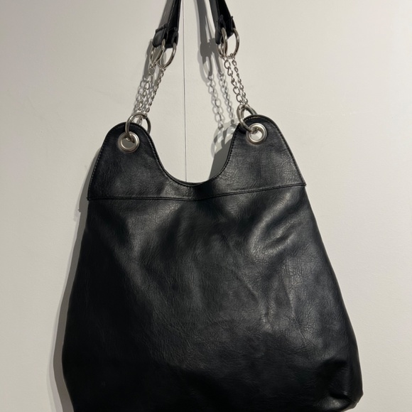 Black purse faux-leather with studs - Picture 3 of 3